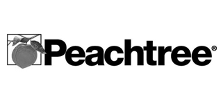 Peachtree company logo with a stylized peach graphic.